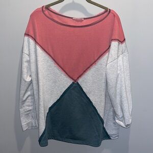 Gorgeous Boutique Ces Femme Color Block Shirt